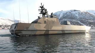 Coastal Corvette Skjold Class KNM quotGlimtquot in Tromsø [upl. by Billye]