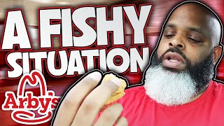 Arbys NEW Hushpuppy Breaded Fish Strips Review [upl. by Oilisab742]