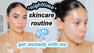 Nighttime Skincare Routine  All my favorite products 💦 get unready with me [upl. by Almallah410]