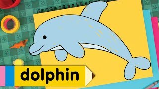 How to Draw A Dolphin  Super Simple Draw  Step By Step [upl. by Llerref]