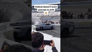 Hellcat Crashes Trying to Drift dashcam carcrash crash car hellcat dodge [upl. by Ayekel]