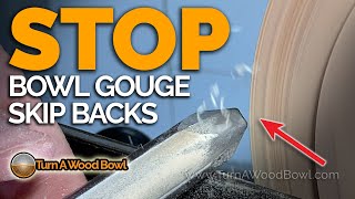 Stop Bowl Gouge Kick Back Technique  Woodturning Video [upl. by Edasalof]