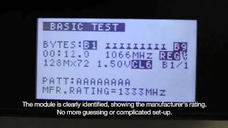 Test DDR4 DDR3 and DDR2 memory in seconds with RAMCHECK LX [upl. by Aiel]