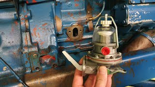 Fordson Major Fuel Lift Pump Replacement [upl. by Erdnaet]