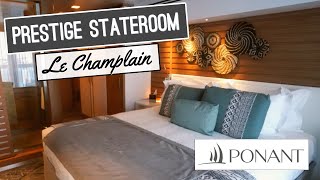 Ponant Le Champlain  Prestige Stateroom Tour [upl. by Hamlet]