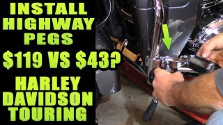 How To Install Highway Pegs Harley Davidson Touring [upl. by Telocin665]