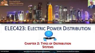 Electrical Power Distribution Chapter2 Types of Distribution Systems [upl. by Anadroj]