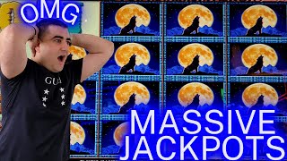 MASSIVE JACKPOTS On MASSIVE BETS  Las Vegas Slots [upl. by Grassi937]