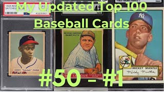 My Updated Top 100 Ranked Baseball Cards Based on Value  50 to 1k [upl. by Ostraw]