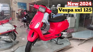 New 2024 Vespa SXL 125 🤟On Road Price Mileage Feature Review  Vespa Sxl 125 Bs7  Vespa scooty [upl. by Tsugua]