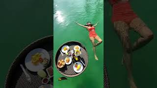 Floating Breakfast Experience at SAii Phi Phi Island Village Thailand  Incredible stay [upl. by Enilec]