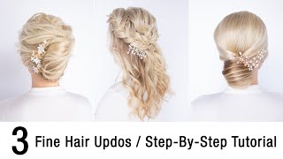 3 Fine Hair Updos  StepByStep Tutorial  Kenra Professional [upl. by Samuela]