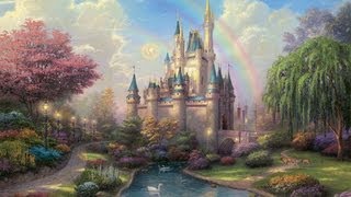 A New Day at the Cinderella Castle by Thomas Kinkade [upl. by Aiynat548]