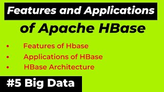 Features of Apache Hbase  Applications of HBase  Apache HBase Architecture  Big data Management [upl. by Radbourne]