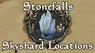 ESO Stonefalls All Skyshard Locations updated for Tamriel Unlimited [upl. by Jannery85]