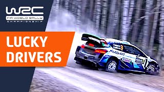 Big Saves and Close Calls The Luckiest Drivers of the World Rally Championship [upl. by Adnahsar555]