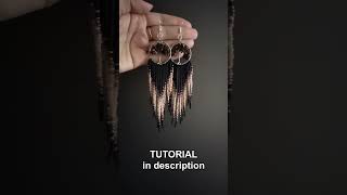 Fringe earrings tutorial of beaded fringes [upl. by Merriman]