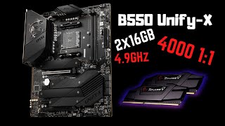 MSI B550 UnifyX Overclocks Ryzen 5 5600X Up To 49GHz amp 32GB of RAM Up To 4000 11 [upl. by Ahseit505]