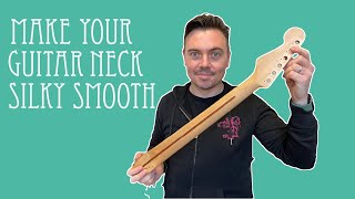 How to strip the lacquer off a guitar neck and make it super smooth [upl. by Hpesojnhoj]