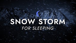 Snow Storm Sounds for Sleeping  Dimmed Screen  Blizzard Storm Sounds  Deep Sleep [upl. by Monreal]