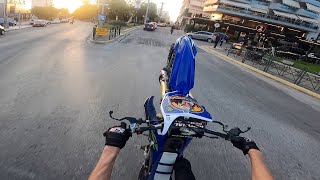 EXPLORING ATHENS GREECE ON YZ450F [upl. by Ainez]