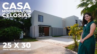 CASA MODERNA con CELOSÍAS en FACHADA  Obras Ajenas  DADO México dadomexico [upl. by Narok215]