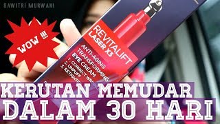 Loreal Revitalift Laser X3 Anti Aging Eyecream Review Bahasa  Sawitri Murwani [upl. by Kelby]