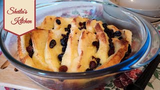 Traditional British bread and butter pudding [upl. by Lehet]