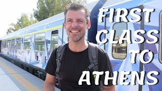 E88 FirstClass Train from Thessaloniki to Athens Greece [upl. by Nonaihr]