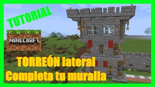 MINECRAFT Torreón de muralla construye tu fortaleza Tutorial español [upl. by Norag776]