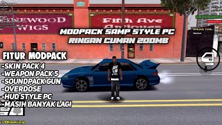 MODPACK SAMP STYLE PC HD RINGAN CUMAN 200MB  MODPACK GTA SAMP INDONESIA [upl. by Amihc]