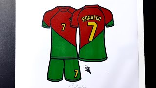 CR7 Portugal kit ASMR Satisfying coloring [upl. by Ayanad]