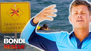 Bondi Lifeguard Nearly Drowns Saving Swimmers [upl. by Korie]