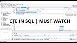 CTE Common Table Expression IN SQL With Examples ADVANCE SQL TUTORIAL [upl. by Enelrahs]