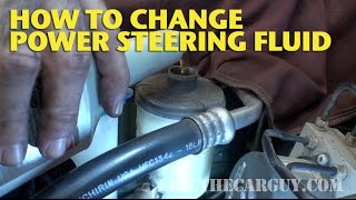 How To Change Power Steering Fluid EricTheCarGuy [upl. by Helsie]