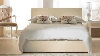 Madrid Ottoman Ivory  Faux Leather Bed Frame [upl. by Nahsaj]