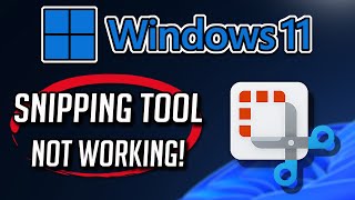 Fix Snipping Tool Not Working in Windows 11 Tutorial [upl. by Jemmy]