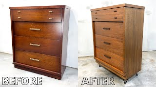 Restoring amp Updating A Vintage Dresser  Furniture Refinishing [upl. by Notyrb]