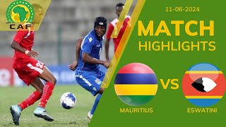 MAURITIUS 2 1 ESWATINI CAF WC QUALIFICATION 1ST ROUND  EXTENDED HIGHLIGHTS  11062024 [upl. by Hyland]