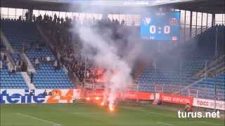 Wattenscheider Fans in Bochum Pyrotechnik und Randale [upl. by Jakoba]