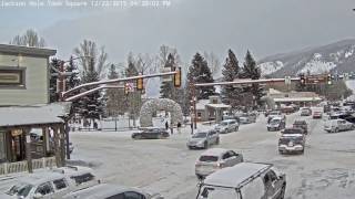 Jackson Town Square Winter Storm Timelapse [upl. by Aynam596]