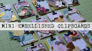 Mini Embellished Clipboards  Tutorial [upl. by Nyram]