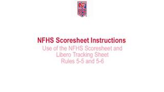 NFHS High School Volleyball ScoresheetScorebook Keeping amp Libero Tracking Tutorial [upl. by Vtarj]