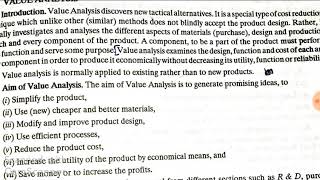 Value Analysis • Value Analysis Procedure • Value Engineering • Briefly In Hindi [upl. by Porcia938]