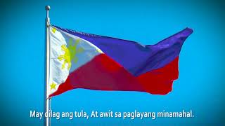 Lupang Hinirang The Philippine National Anthem with Lyrics 1080p [upl. by Lynn479]