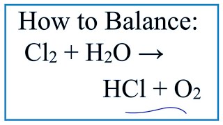 Balance the Equation H2  Cl2  HCl and Type of Reaction [upl. by Akihc]