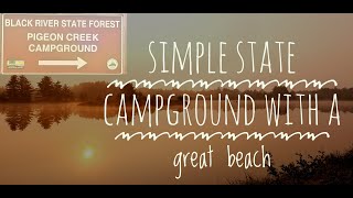 Pigeon Creek Campground tour in Black River State Forest Small Primitive Isolated [upl. by Nylesoy553]