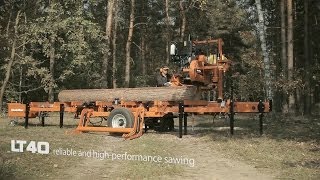 WoodMizer LT40 Mobile Sawmill  Europe [upl. by Finer]