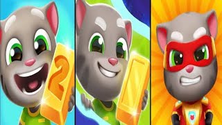 Talking Tom Gold Run Vs Talking Tom Time Rush Vs Talking Tom Hero Dash Android iOS Gameplay [upl. by Allimrac]