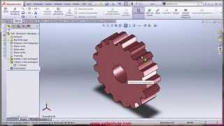 Solidworks Tutorial Zahnrad Konstruktion [upl. by Ynaffat]